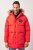 JP1880 Parka Quilted Faux Fur Hood Red - Якета - мъжки якета големи размери