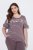 Ulla Popken 850403 Пижама на цветя Кафяво - Пижами - 