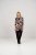 Scandinavian Caramel Flower Petals Tunic Brown - Печатни тениски за жени - 