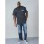D555 Chalmer Couture Space Dye T-shirt Black - Тениски - мъжки тениски големи размери