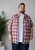 Kam Jeans 6368 Checked Short Sleeve Shirt Red - Ризи - мъжки ризи големи размери
