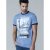 D555 Howie Fine Stripe T-shirt Blue - Тениски - мъжки тениски големи размери