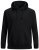 Jack & Jones Basic Hoodie Black - Суичъри & cуичъри с качулка - мъжки суичъри големи размери