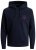 Jack & Jones JJESHARK SWEAT Hoodie Navy - Суичъри & cуичъри с качулка - мъжки суичъри големи размери