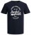 Jack & Jones JJERAFA TEE Navy - Тениски - мъжки тениски големи размери