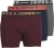 Jack & Jones LICHFIELD Trunks 3-Pack Burgundy - Бельо & Бански шорти - Мъжко бельо големи размери