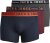Jack & Jones LICHFIELD Trunks 3-Pack Burgundy - Бельо & Бански шорти - Мъжко бельо големи размери