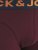 Jack & Jones LICHFIELD Trunks 3-Pack Burgundy - Бельо & Бански шорти - Мъжко бельо големи размери