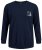 Jack & Jones JCOFILO Crew Neck Sweater with Back Print Navy Blazer - Суичъри & cуичъри с качулка - мъжки суичъри големи размери