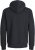 Jack & Jones BRADLEY Zip Hoodi Black - Суичъри & cуичъри с качулка - мъжки суичъри големи размери