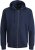 Jack & Jones BRADLEY Zip Hoodie Navy Blazer - Суичъри & cуичъри с качулка - мъжки суичъри големи размери