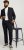 Jack & Jones SOLARIS Trousers Black - Костюми - мъжки костюми големи размери