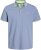 Jack & Jones PAULOS Short Sleeve Polo Light Blue/NEON - Поло тениски - мъжки тениски с яка големи размери