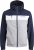 Jack & Jones RUSH White/Grey Blocking Bomber Jacket with Hood Navy Blazer - Якета - мъжки якета големи размери