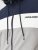 Jack & Jones RUSH White/Grey Blocking Bomber Jacket with Hood Navy Blazer - Якета - мъжки якета големи размери