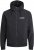 Jack & Jones RUSH SOLID Bomber Jacket with Hood Black - Якета - мъжки якета големи размери