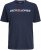 Jack & Jones Corp Logo Crew Neck T-Shirt Navy Blazer - Тениски - мъжки тениски големи размери