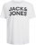 Jack & Jones CORP Logo T-Shirt White w Large Black Print - Тениски - мъжки тениски големи размери