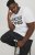 Jack & Jones CORP Logo T-Shirt White w Large Black Print - Тениски - мъжки тениски големи размери