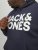 Jack & Jones CORP LOGO Large Print Hoodie Navy Blazer - Суичъри & cуичъри с качулка - мъжки суичъри големи размери