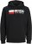 Jack & Jones CORP LOGO PLAY 4 Print Hoodie Black - Суичъри & cуичъри с качулка - мъжки суичъри големи размери