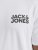 Jack & Jones CORP Logo T-Shirt White w Small Black Print - Тениски - мъжки тениски големи размери