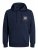 Jack & Jones JJLOCK SWEAT HOOD Navy - Суичъри & cуичъри с качулка - мъжки суичъри големи размери