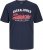 Jack & Jones LOGO O-Neck T-Shirt Dark Blue - Тениски - мъжки тениски големи размери