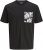 Jack & Jones Split Pocket Print T-Shirt Black - Тениски - мъжки тениски големи размери