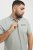 Jack & Jones Fusion Pique Zipper Polo Green/Blue - Поло тениски - мъжки тениски с яка големи размери