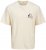 Jack & Jones Bellagio Collage Crew Neck T-Shirt Antique White - Тениски - мъжки тениски големи размери