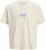 Jack & Jones Parallel Crew Neck T-Shirt Antique White - Тениски - мъжки тениски големи размери