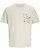  Jack & Jones Tavira Aop Pocket Crew Neck T-Shirt Antique White - Тениски - мъжки тениски големи размери