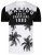 Kam Jeans 5228 Malibu T-shirt Black/White - Тениски - мъжки тениски големи размери