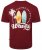 Kam Jeans 5709 Summer Adventure Print Tee Burgundy - Тениски - мъжки тениски големи размери
