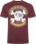 Kam Jeans 5753 Buccaneer Print T-Shirt BURGUNDY MARL - Тениски - мъжки тениски големи размери
