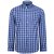 Kam Jeans 6155 Long Sleeve Check Shirt Blue - Ризи - мъжки ризи големи размери