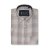 Kam Jeans 6382 Текстурирана Карирана Риза С Къс Ръкав Бежова - Ризи - мъжки ризи големи размери