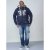 D555 Thurston Full Zip Hoodie Navy - Суичъри & cуичъри с качулка - мъжки суичъри големи размери