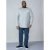 D555 Plato Long Sleeve T-shirt Grey - Тениски - мъжки тениски големи размери