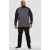 D555 Illinois Long Sleeve T-shirt Charcoal - Тениски - мъжки тениски големи размери
