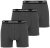 Lavecchia 1020 Boxershorts 3-pack Charcoal - Бельо & Бански шорти - Мъжко бельо големи размери