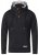 D555 Lorenzo Half zip Hoodie Black - Суичъри & cуичъри с качулка - мъжки суичъри големи размери
