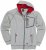 Adamo Michael Hoodie with Zipper Grey - Суичъри & cуичъри с качулка - мъжки суичъри големи размери