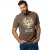 JP1880 T-Shirt Skull Print Guns N Roses Khaki - Тениски - мъжки тениски големи размери