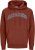 Jack & Jones CALEB Hoodie Red - Суичъри & cуичъри с качулка - мъжки суичъри големи размери