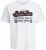 Jack & Jones Logo 2COL T-Shirt White - Тениски - мъжки тениски големи размери