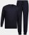 JP1880 Pyjamas Two-piece Long Sleeve and Long Trousers Navy - Бельо & Бански шорти - Мъжко бельо големи размери