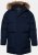 JP1880 Quilted Parka Lightweight and Warm with Faux Fur Hood Navy - Якета - мъжки якета големи размери
