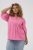 Kaffe Curve Karlia 3/4 Sleeve Blouse Pink - Блузи и туники - 
